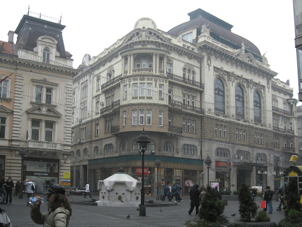Knez Mihajlova street in fog